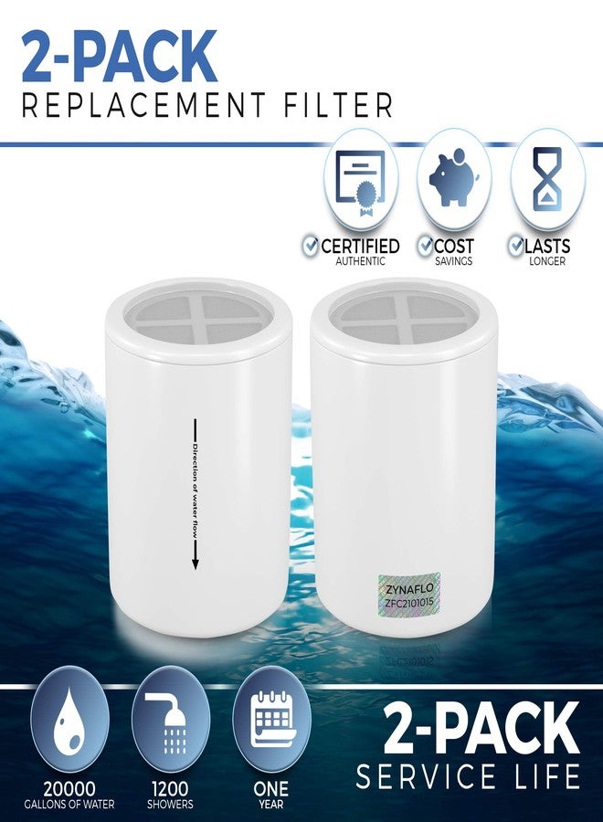 ZYNAFLO 15-Stage Shower Filter Replacement Cartridge (Pack of 2) - Image 4